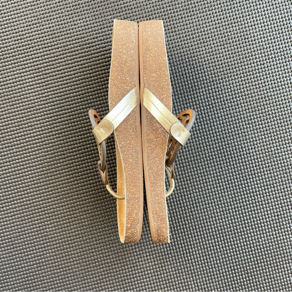 Tory Burch Metallic Slide Sandals - Picture 3 of 6